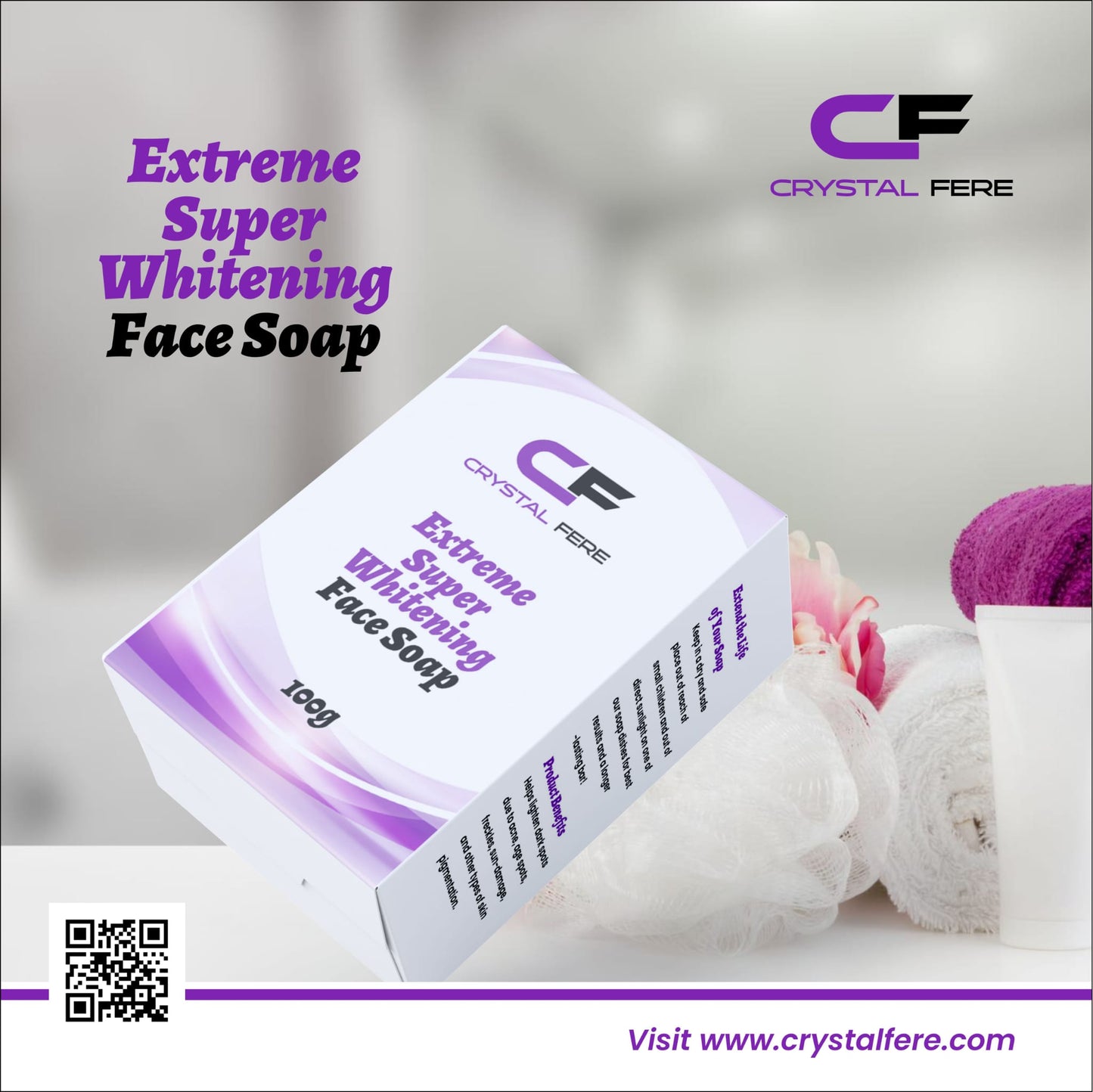 Extreme super Whitening face soap - crystalfere collectibleCrystal fere