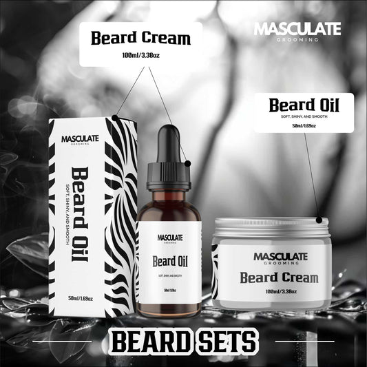 BEARD CREAM AND OIL SET - crystalfere collectiblecrystalfere collectible