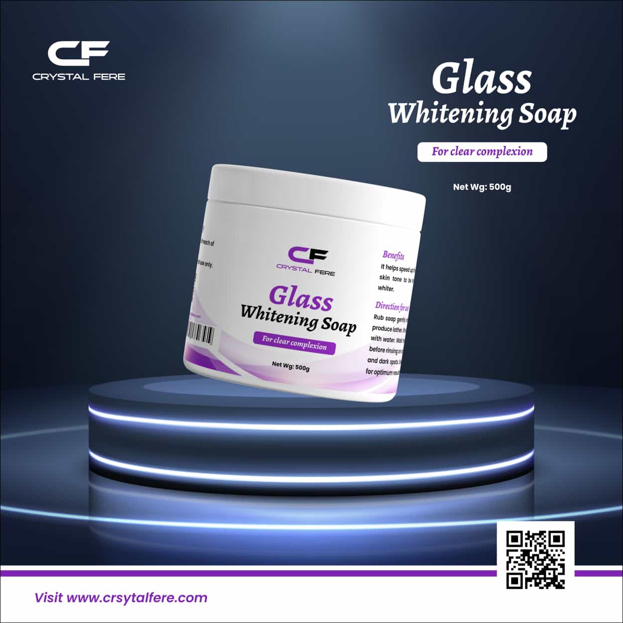 Glass Whitening soap - crystalfere collectibleCrystal fere