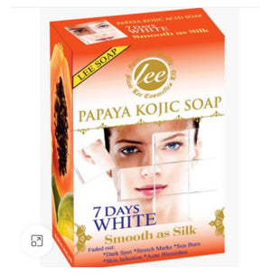 Papaya Kojic Soap 7 Days White Smooth As Silk Dark Spot* Stretch Marks*Sun Burn* 160g - crystalfere collectibleCrystal fere