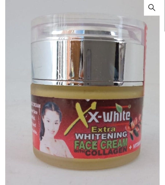 XX - White Extral Whitening Face Cream Collagen + Vitamins - crystalfere collectibleCrystal fere