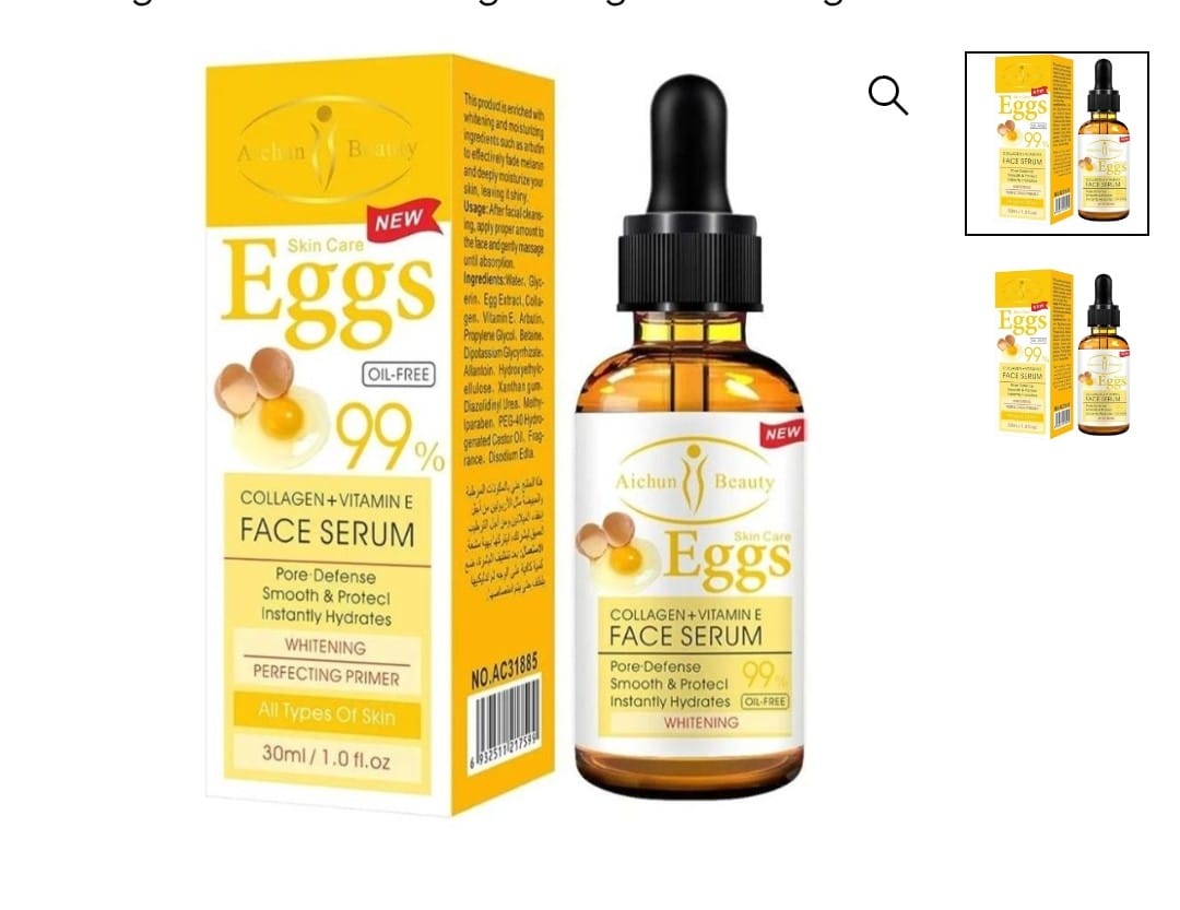 AICHUN BEAUTY Serum 99% Vitamin E Collagen Face Whitening Lifting Smoothing Serum. - crystalfere collectibleCrystal fere