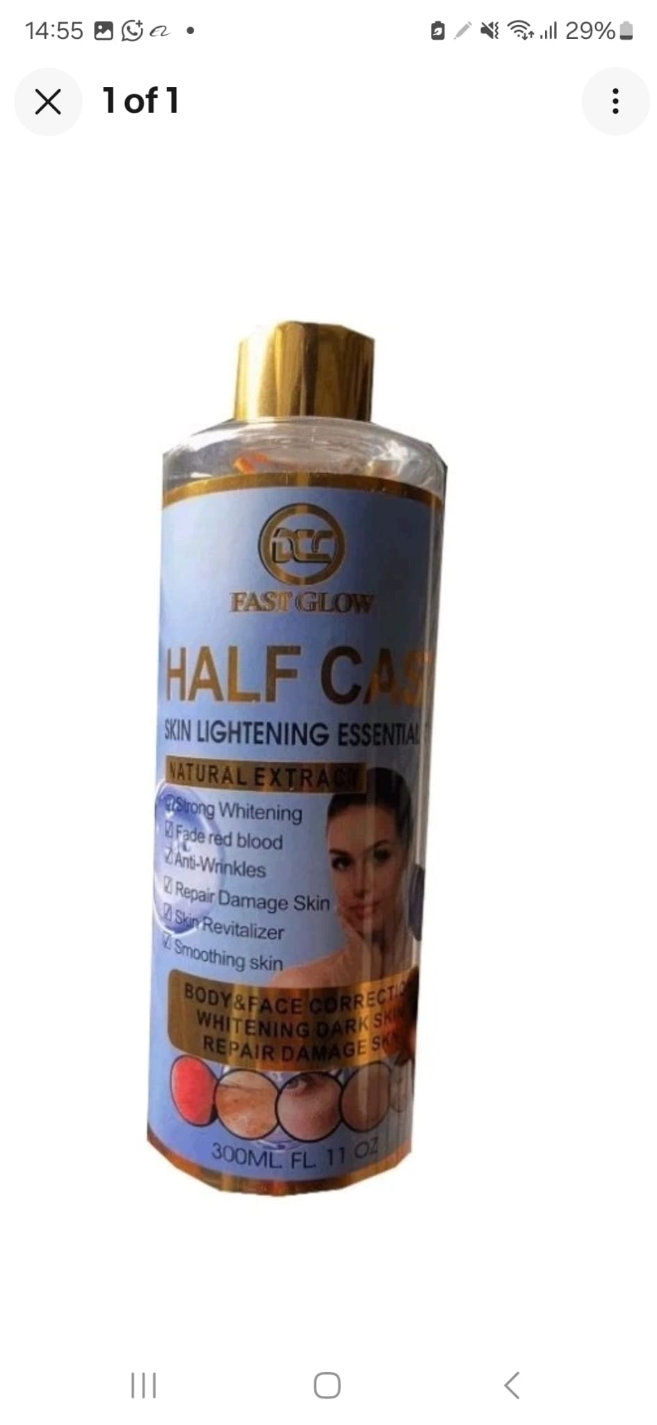 Fast Glow half Cast Skin Lightening Essential - crystalfere collectibleCrystal fere