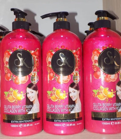 SK Duchess Glow Gluta Berry Vitamin C & Collagen With Kojic Acid Scrub Shower Gel Extra Whitening - crystalfere collectibleCrystal fere