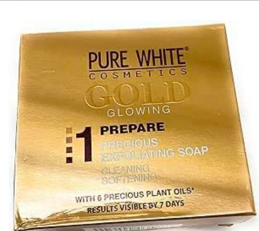2x Pure White Gold Glowing Precious Exfoliating Soap 150g Item in Stock - crystalfere collectiblecrystalfere collectible