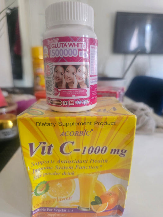 Gluta White 150,000mg is an oral softgel supplement—often marketed as Supreme Gluta White—containing high doses of L-glutathione, collagen, and vit C- 1000mg as a skin-brightening, anti-aging, supplement - crystalfere collectiblecrystalfere collectible
