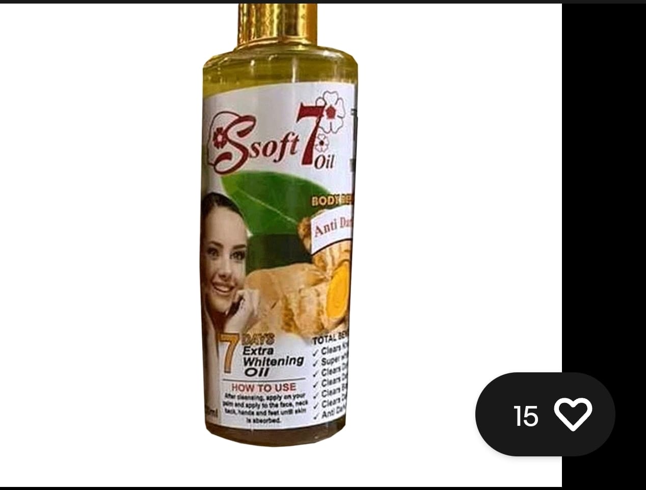 So Soft tumeric whitening oil - crystalfere collectiblecrystalfere collectible