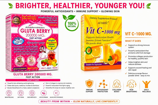 Gluta berry 200000mg is an oral softgel supplement—often marketed as Supreme Gluta White—containing high doses of L-glutathione, collagen, and vitamin C - 1000mg as a skin-brightening, lightening anti-aging, skin supplement. - crystalfere collectiblecrystalfere collectible